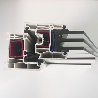 GKBM 65 Perfiles de ventanas de revestimiento de UPVC blanco para interiores y exteriores